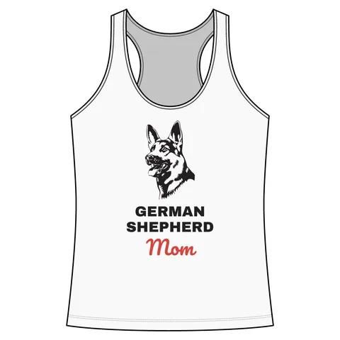 German Shepherd Mom on Women's Competitor Racerback Tank