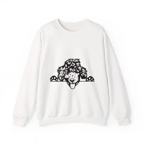 Peeking Doodle on Unisex Heavy Blend™ Crewneck Sweatshirt