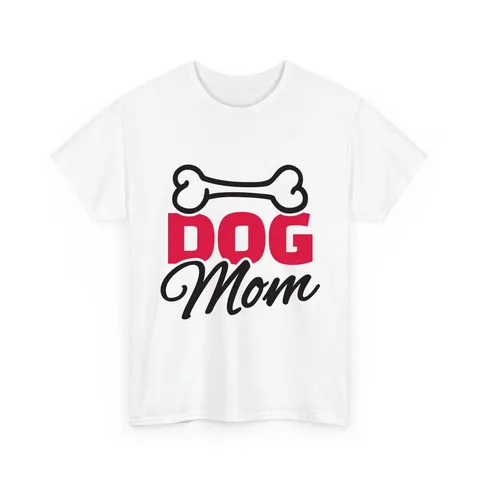 Dog Mom on Unisex Heavy Cotton Tee