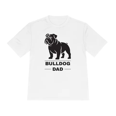 Bulldog Dad on Unisex Moisture Wicking Tee
