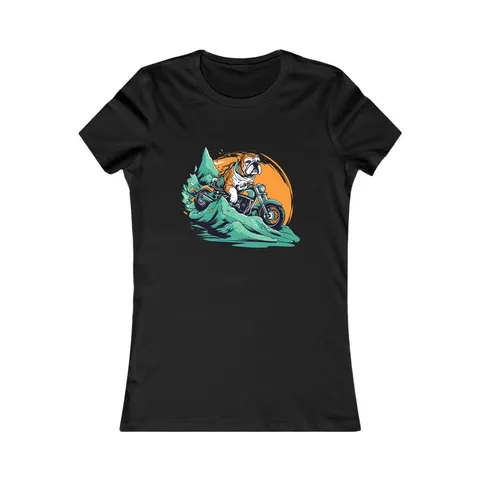 Motorcycle Bulldog Women's Shirt