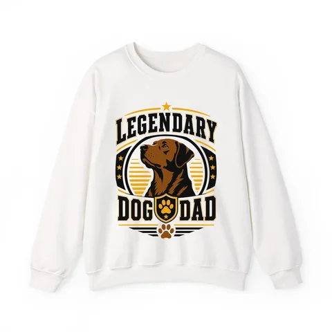 Legendary Dog Dad on Unisex Heavy Blend™ Crewneck Sweatshirt