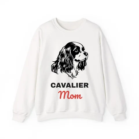 Cavalier Mom on Unisex Heavy Blend™ Crewneck Sweatshirt