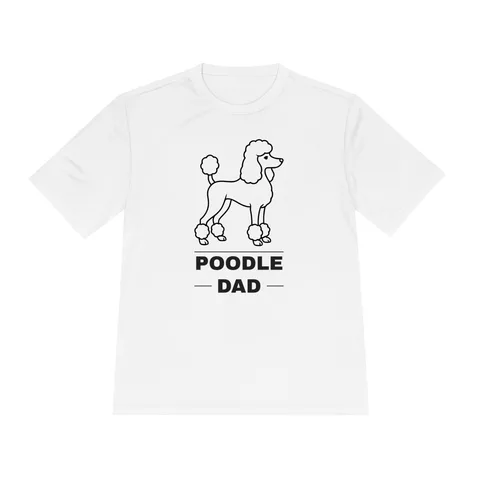 Poodle Dad on Unisex Moisture Wicking Tee