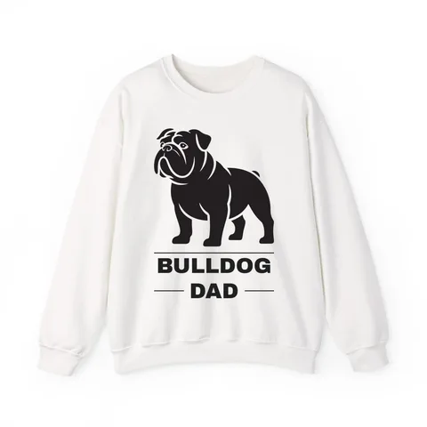 Bulldog Dad on Unisex Heavy Blend™ Crewneck Sweatshirt