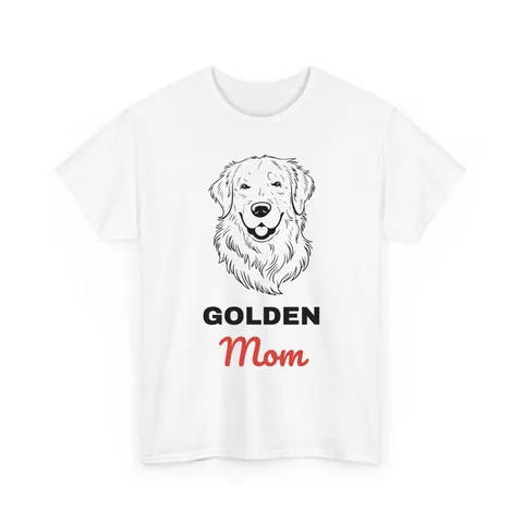 Golden Retriever Mom on Unisex Heavy Cotton Tee
