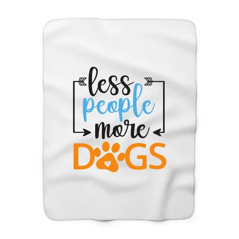Less People More Dogs Blanket