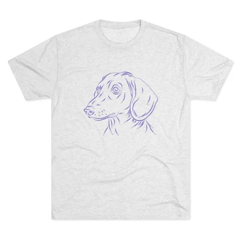 Multi Breed Icon dachshund on Unisex Tri-Blend Crew Tee