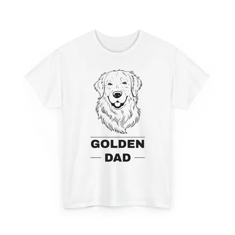 Golden Retriever Dad on Unisex Heavy Cotton Tee
