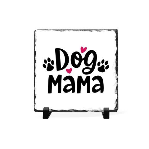 Dog Mama on Slate Desk Plaque