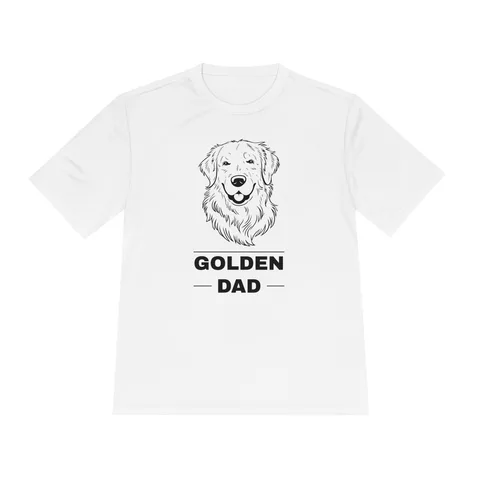 Golden Retriever Dad on Unisex Moisture Wicking Tee