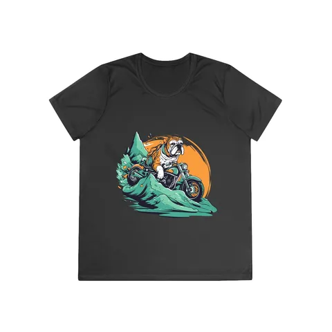 Motorcycle Bulldog Ladies Competitor Tee by Sport-Tek