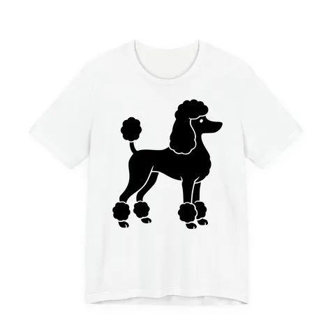 Poodle Silhouette on Unisex Jersey Short Sleeve Tee