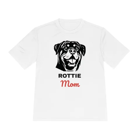 Rottweiler Mom on Unisex Moisture Wicking Tee