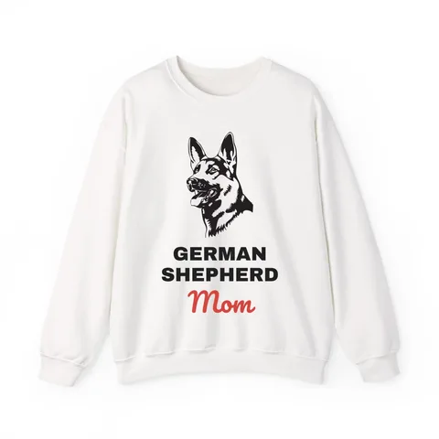 German Shepherd Mom on Unisex Heavy Blend™ Crewneck Sweatshirt