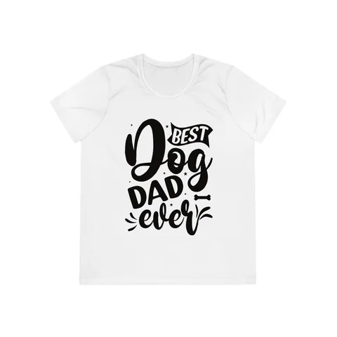 Best Dog Dad Ever Script Ladies Competitor Tee by Sport-Tek