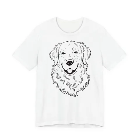 Golden Retriever Portrait on Unisex Jersey Short Sleeve Tee