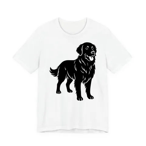Golden Retriever Silhouette on Unisex Jersey Short Sleeve Tee