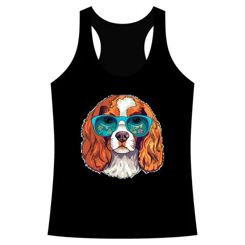 Cavalier in Sunglasses Performance Tank