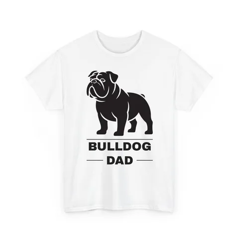 Bulldog Dad on Unisex Heavy Cotton Tee