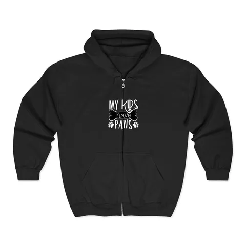 My Kids Have Paws Zip Hoodie