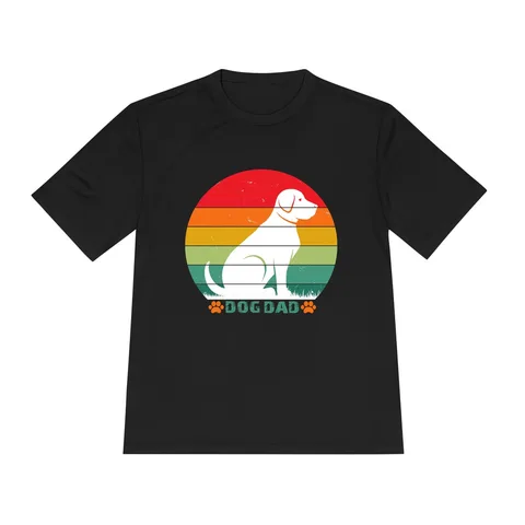 Dog Dad Retro Sunset Moisture-Wicking Tee by Sport-Tek