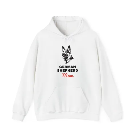 German Shepherd Mom on Unisex Heavy Blend™ Hooded Sweatshirt