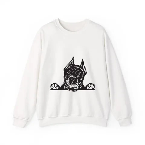 Peeking Cane Corso on Unisex Heavy Blend™ Crewneck Sweatshirt