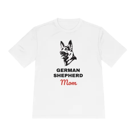 German Shepherd Mom on Unisex Moisture Wicking Tee