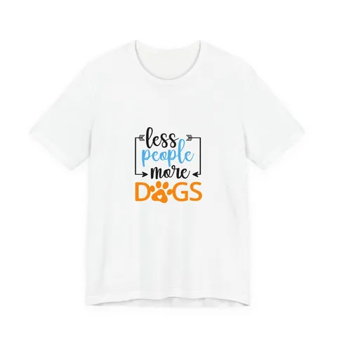 Less People More Dogs Jersey Tee