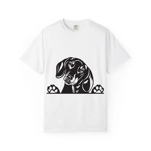 Peeking Dachshund Comfort Colors Tee