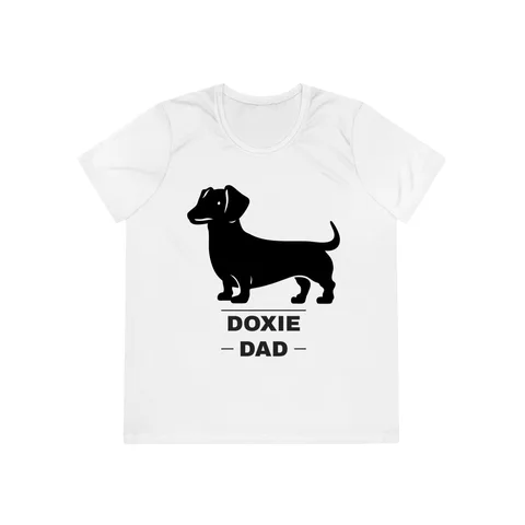 Dachshund Dad on Ladies Competitor Tee