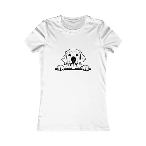 Peeking Golden Retriever on Women's Favorite Tee