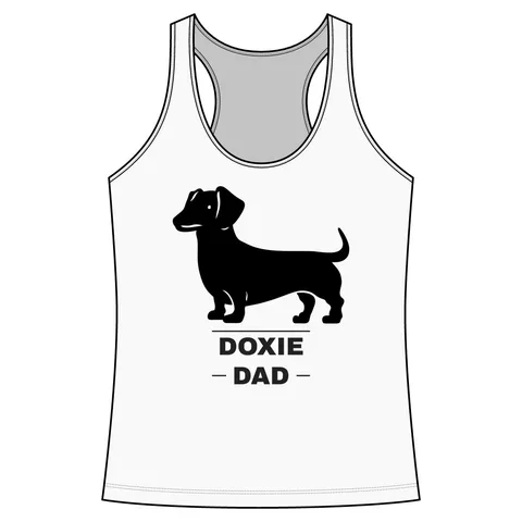 Dachshund Dad on Women's Competitor Racerback Tank