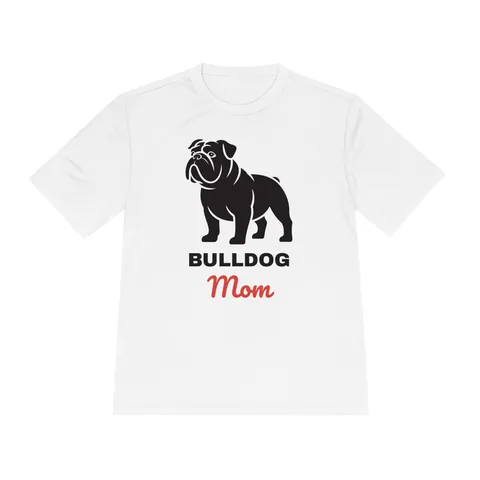 Bulldog Mom on Unisex Moisture Wicking Tee