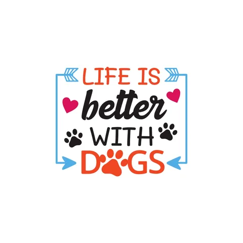 Life Is Better With Dogs Sticker