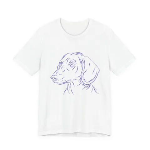 Multi Breed Icon dachshund on Unisex Jersey Short Sleeve Tee
