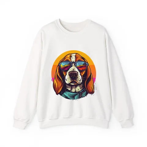 Beagle in Sunglasses Crewneck Sweatshirt