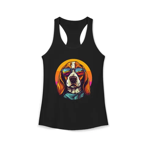 Beagle in Sunglasses Tank Top
