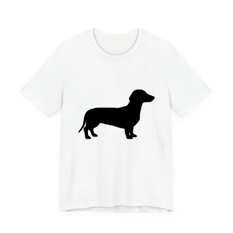 Dachshund Silhouette standing, breed swap Jersey Tee