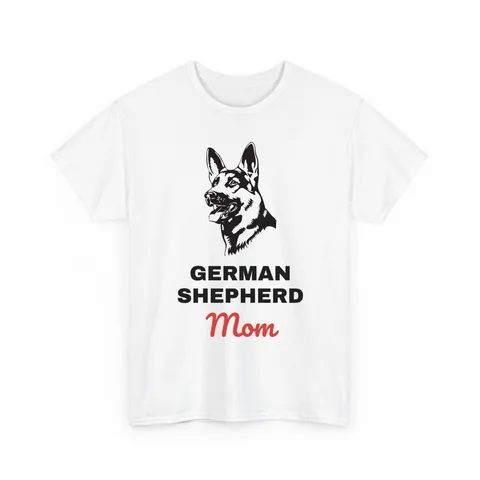 German Shepherd Mom on Unisex Heavy Cotton Tee
