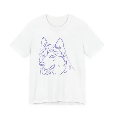 Multi Breed Icon husky on Unisex Jersey Short Sleeve Tee