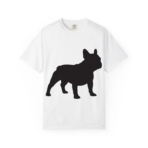 French Bulldog Silhouette standing three-quarter Comfort Colors Tee