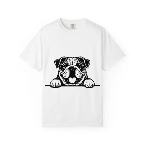 Peeking Bulldog Comfort Colors Tee