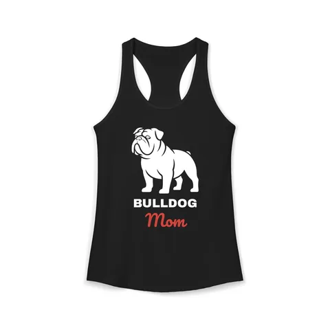 Bulldog Mom on Women's Ideal Racerback Tank