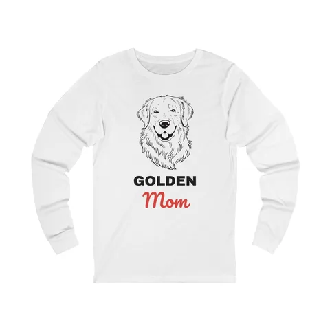 Golden Retriever Mom on Unisex Jersey Long Sleeve Tee