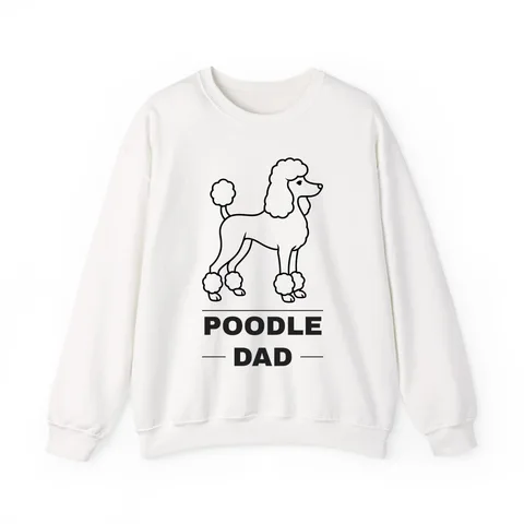 Poodle Dad on Unisex Heavy Blend™ Crewneck Sweatshirt