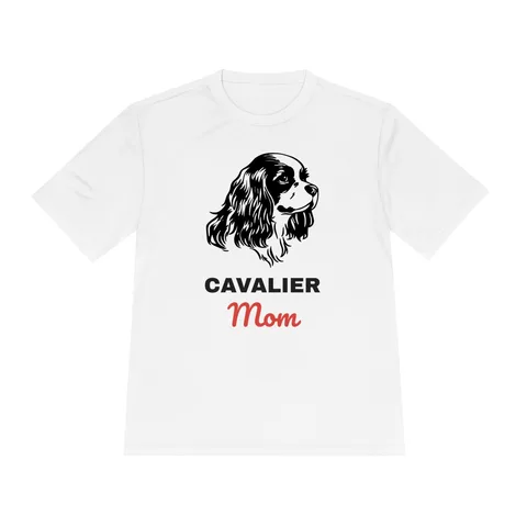 Cavalier Mom on Unisex Moisture Wicking Tee
