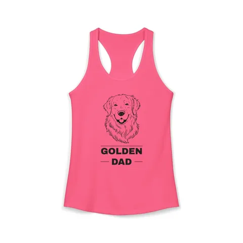Golden Retriever Dad on Women's Ideal Racerback Tank