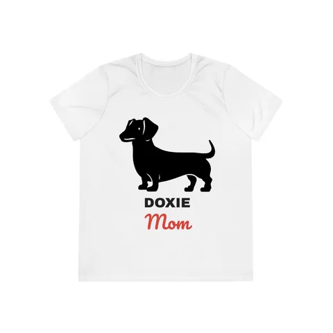 Dachshund Mom on Ladies Competitor Tee